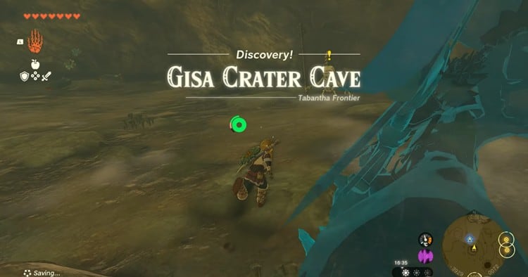 Gisa Crater Cave in Zelda Tears of the Kingdom
