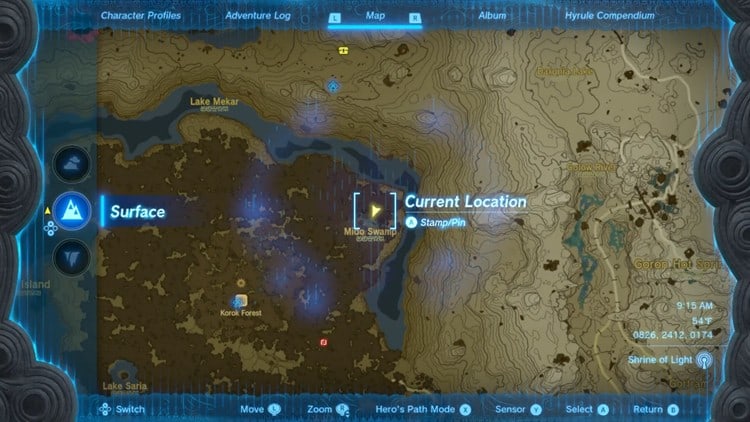 Exact Location of Do Golden Apples on Hyrule Map
