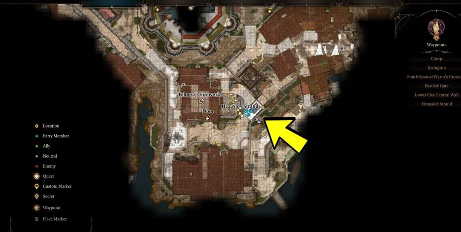 Tusgront location in Baldur's Gate 3 