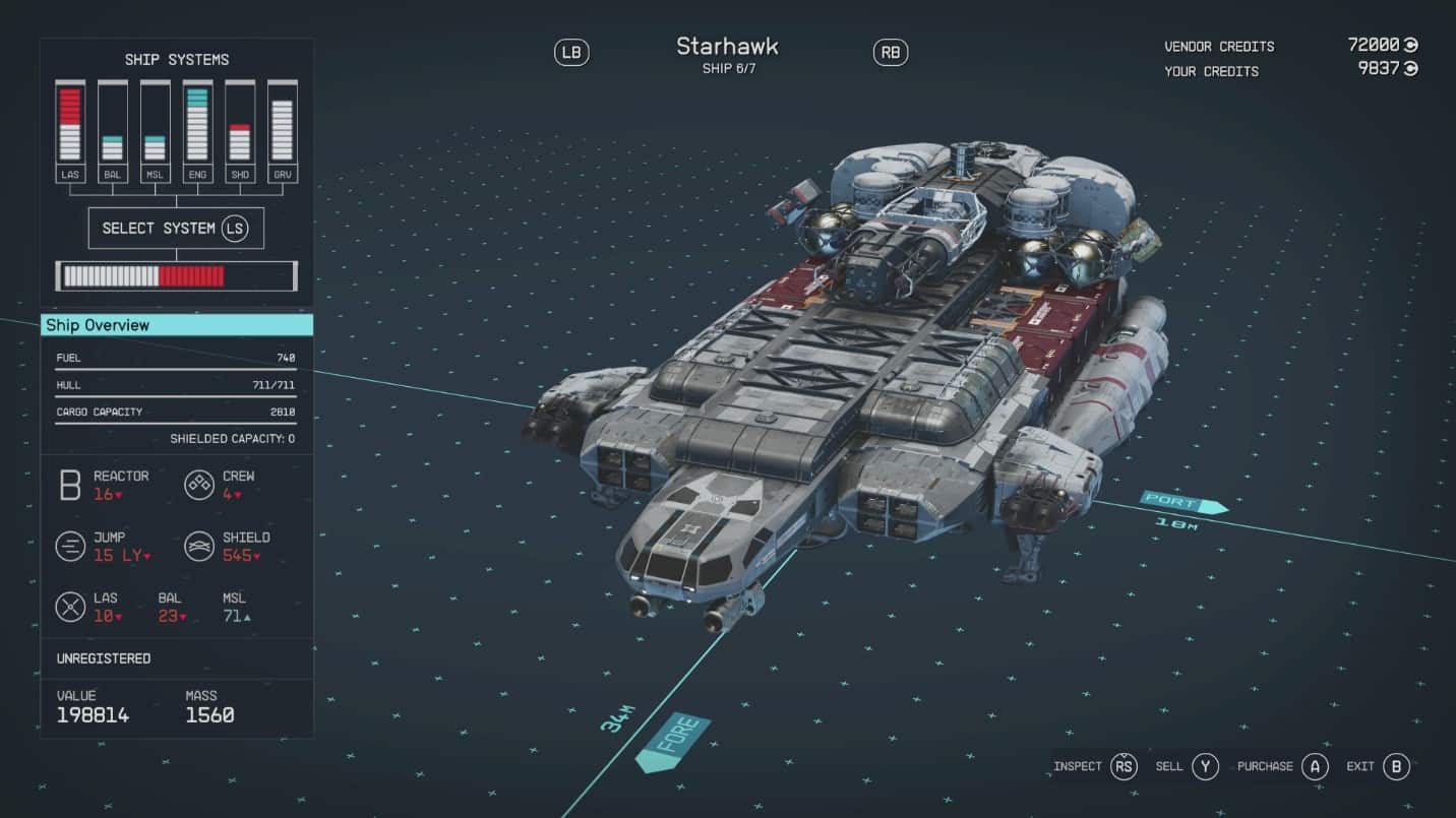 Best Ship Build for Storage in Starfield