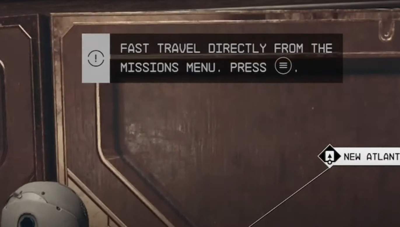 Fast Travel Directly From Menu Bug in Starfield