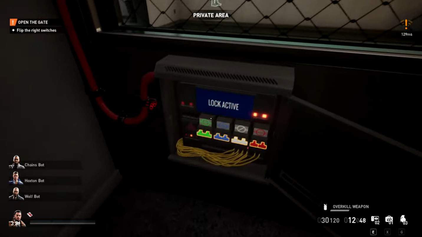 Flip correct color switch in Payday 3 No Rest for the Wicked