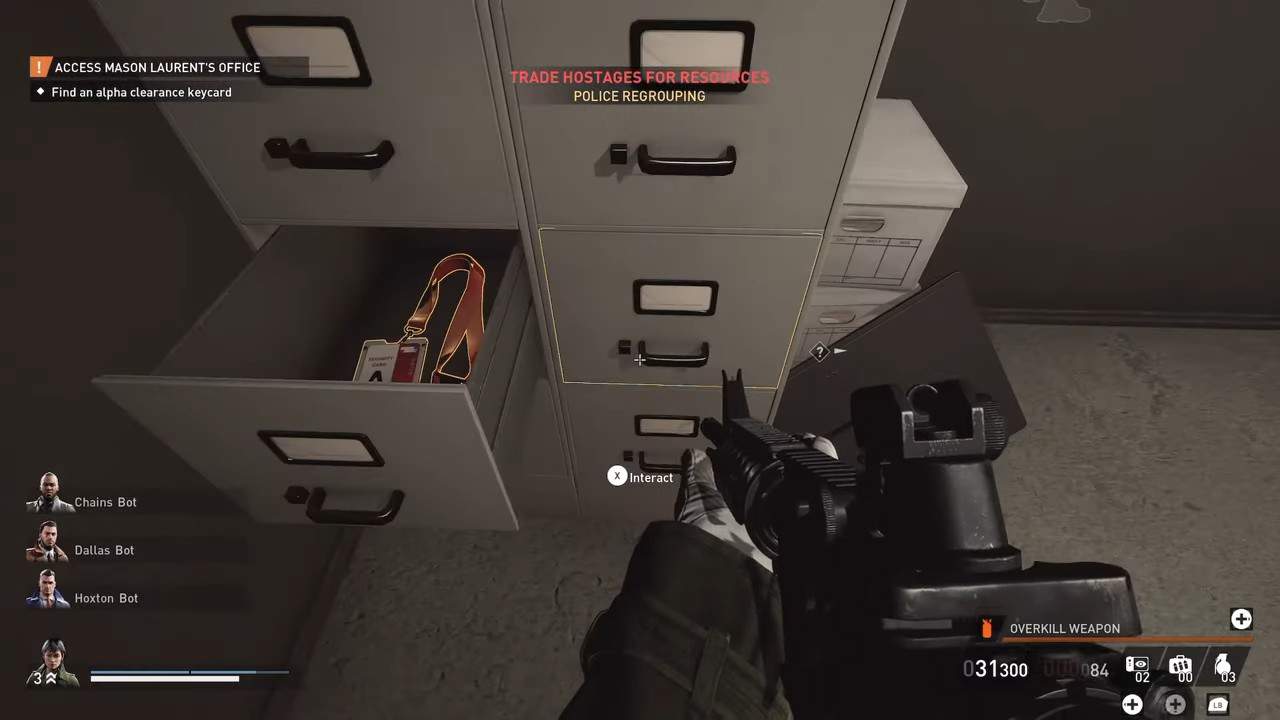 Where to find the Red Keycard in Touch the Sky heist of Payday 3.
