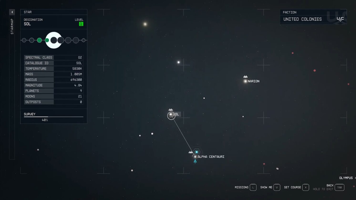 Sol System Location in Starfield