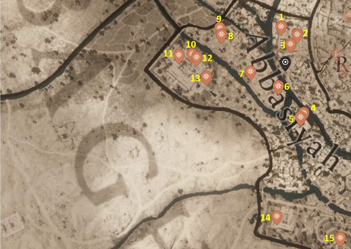 Abbasiyah Historical Site locations in AC Mirage