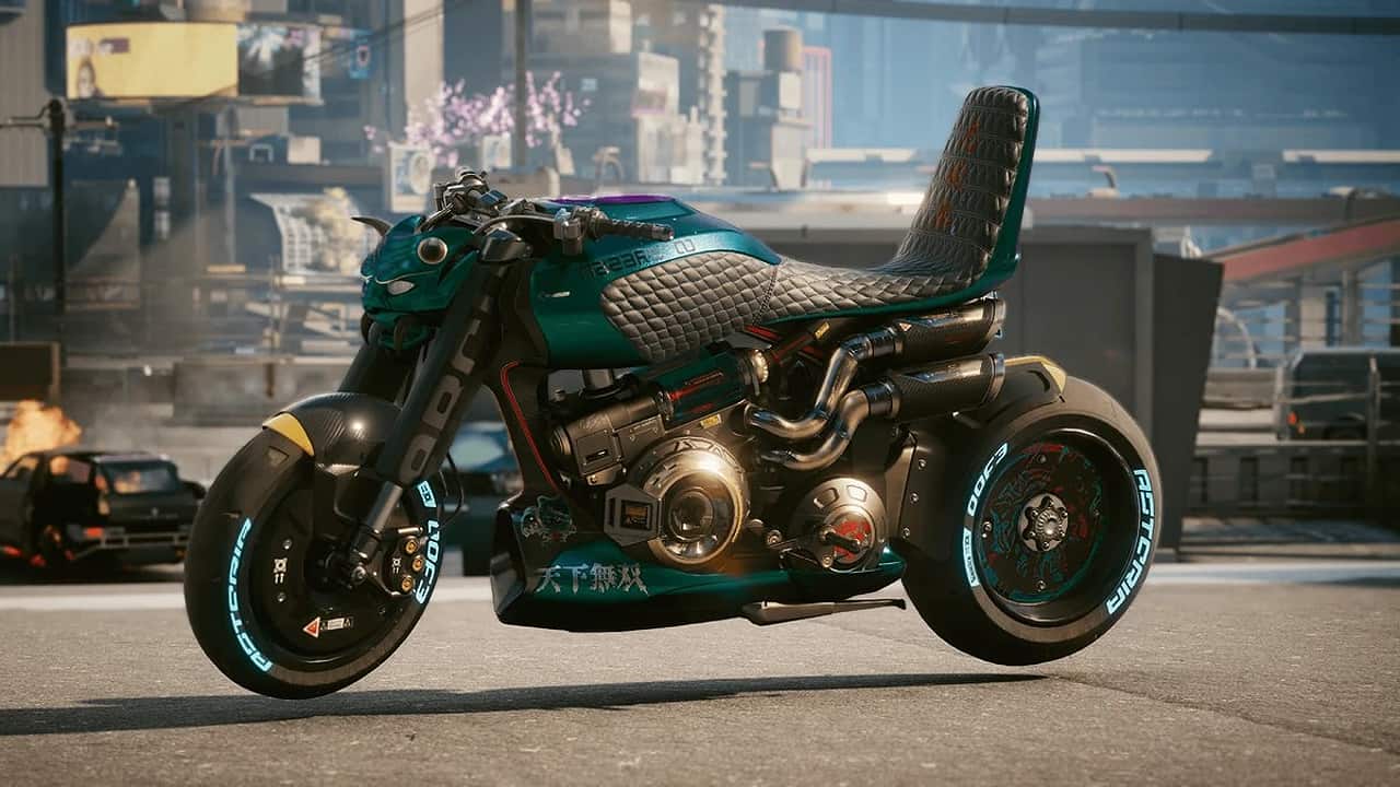 The Arch Nazare Itsumade variant is one of the prettiest bikes in Night City.