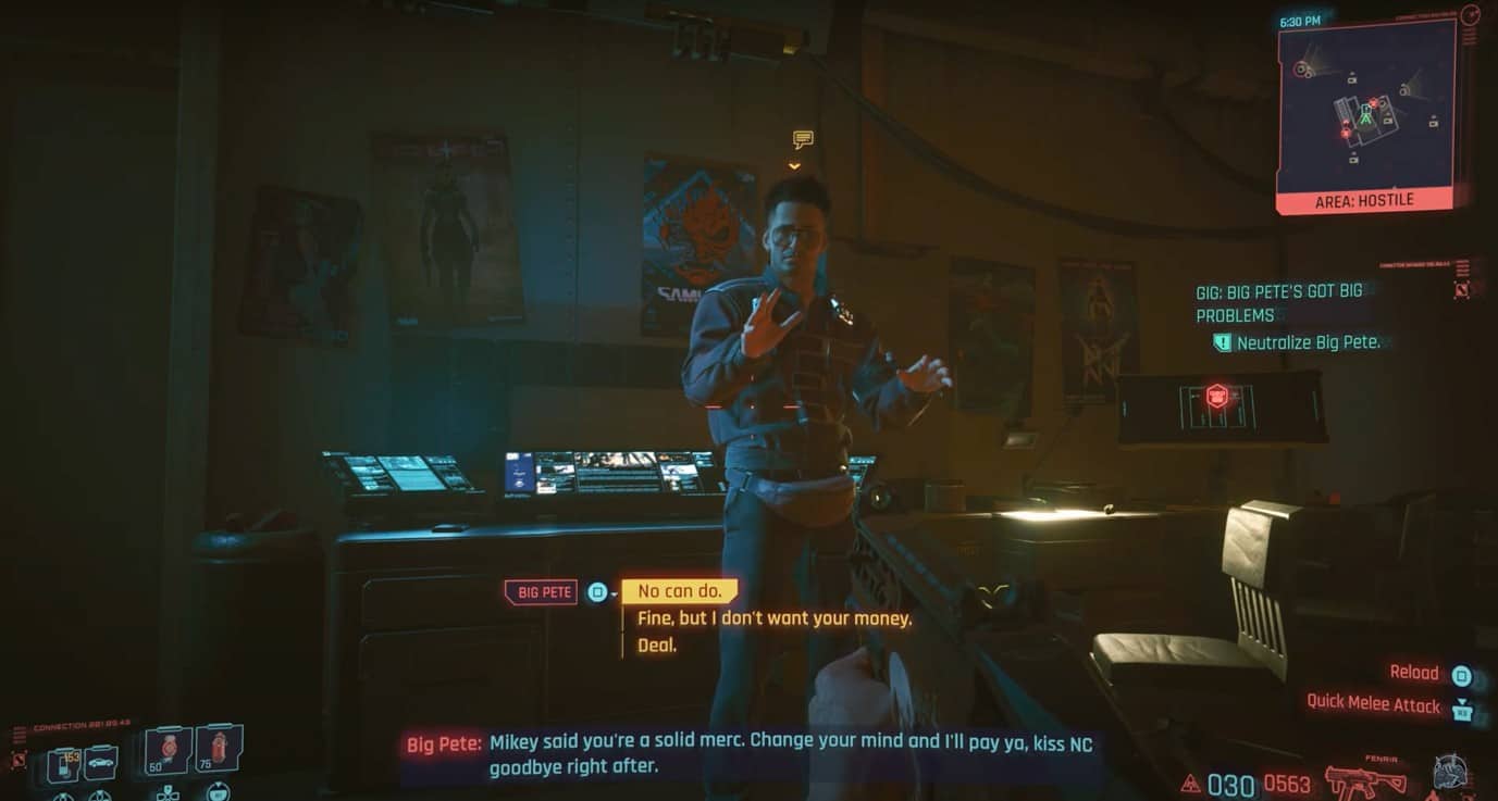 How to deal with Big Pete in Cyberpunk 2077?