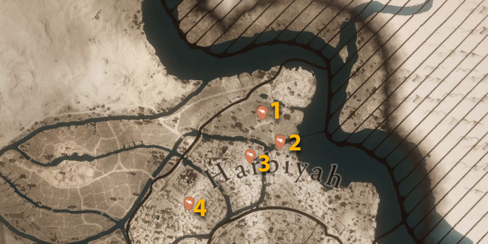 Harbiyah Dervis' Artifacts locations