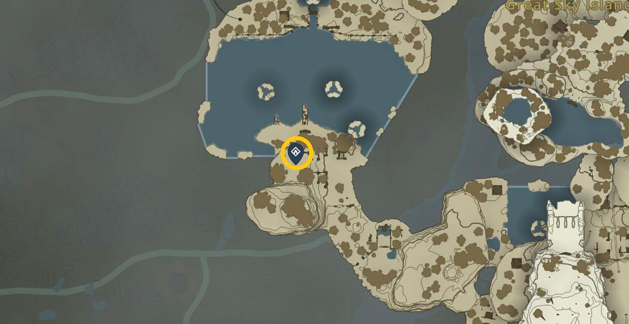 In-isa Shrine of Great Sky Island Fire Fruit location in Zelda TotK