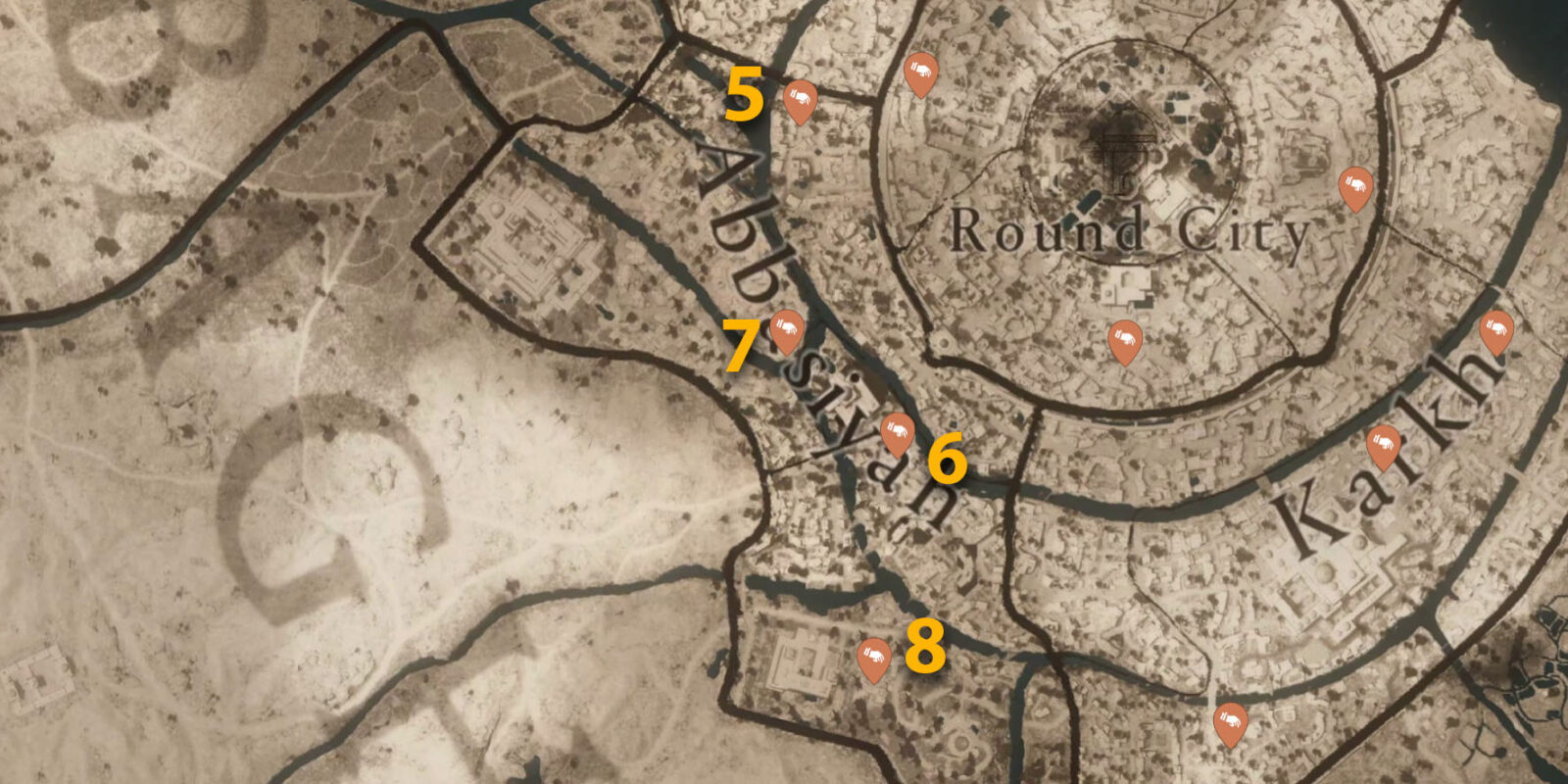 Abbasiyah Dervis' Artifacts locations