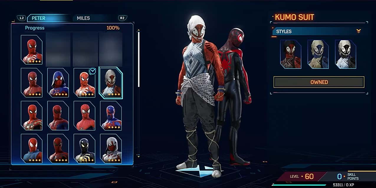 Kumo Suit spiderman 2 Suit