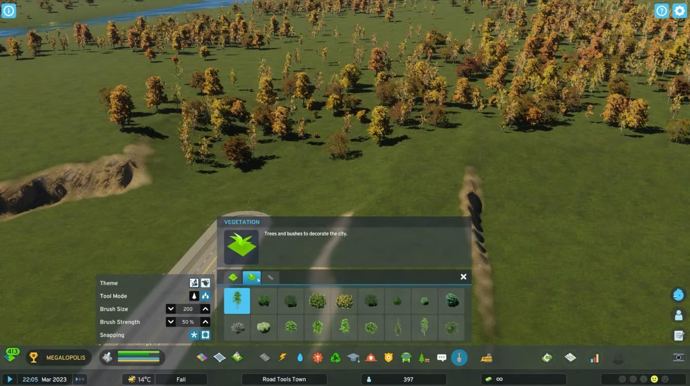 Plant Trees in Cities Skylines 2