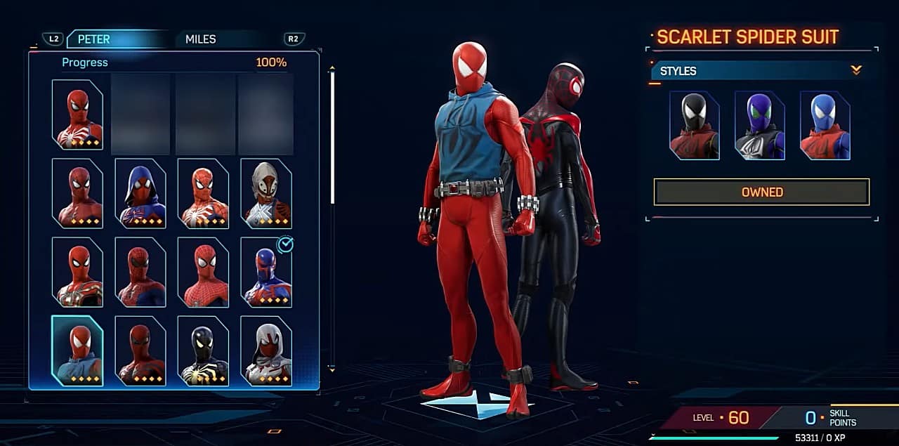 Scarlet Spider spiderman 2 Suit