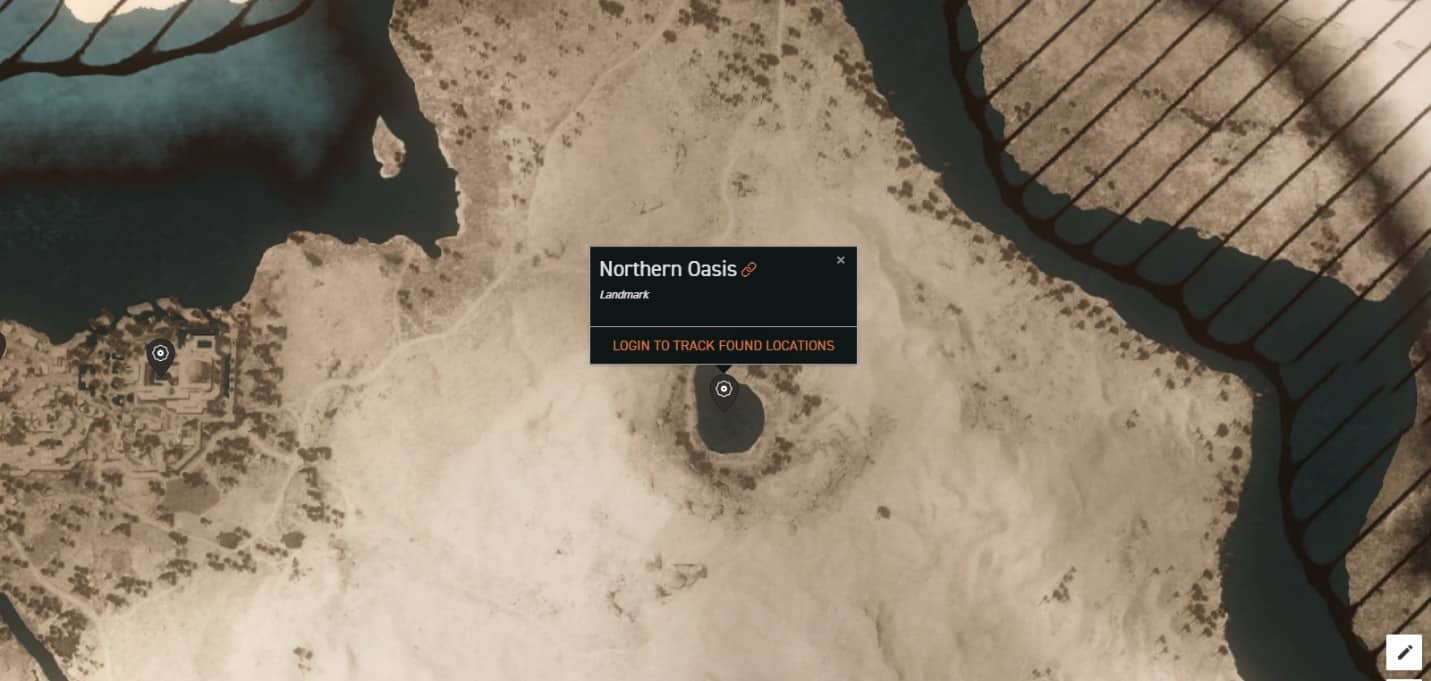 northern oasis location in AC Mirage