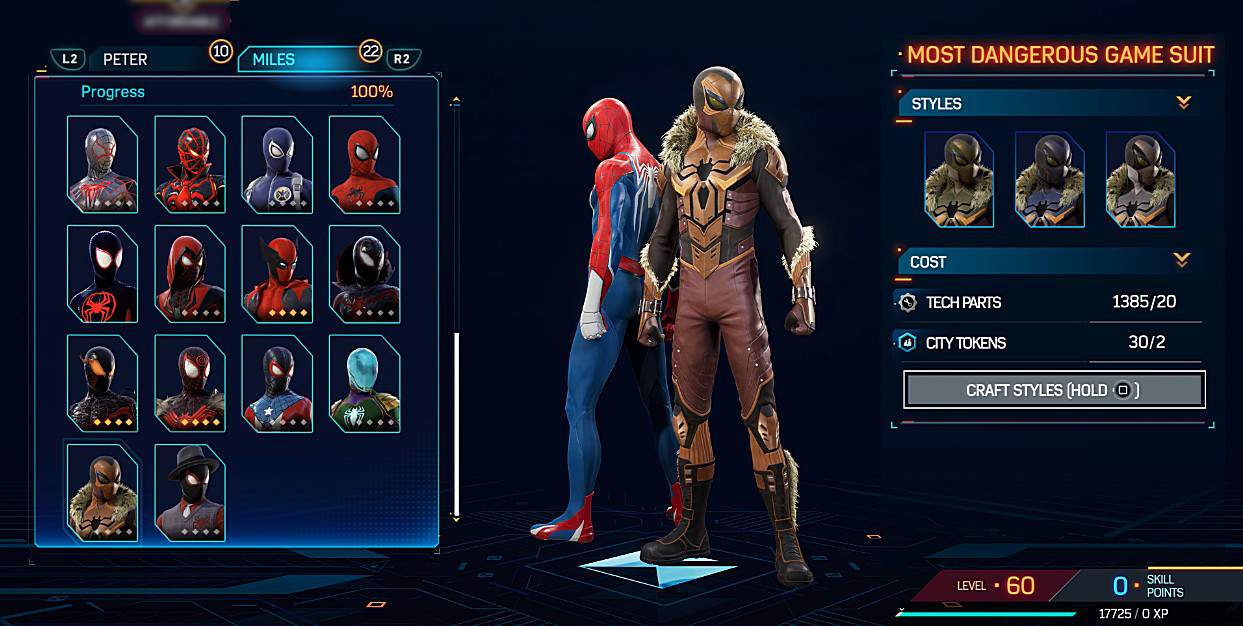 Most Dangerous Game spiderman 2 Suit