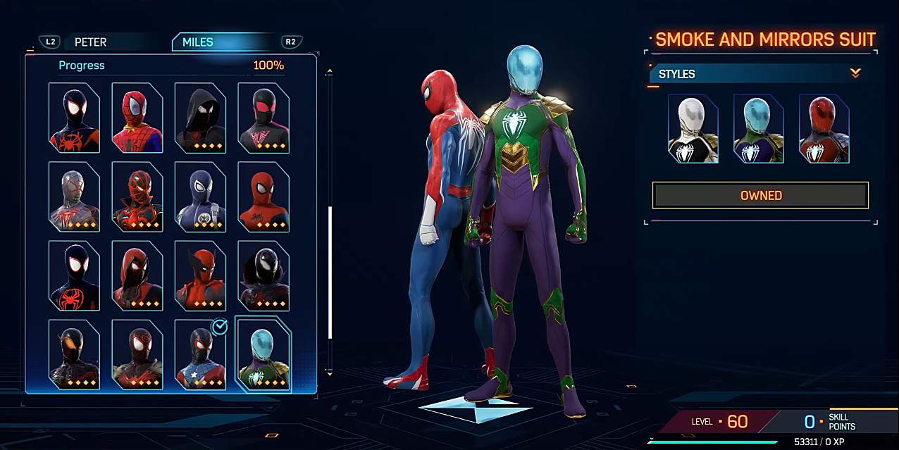 Smoke and Mirrors spiderman 2 Suit