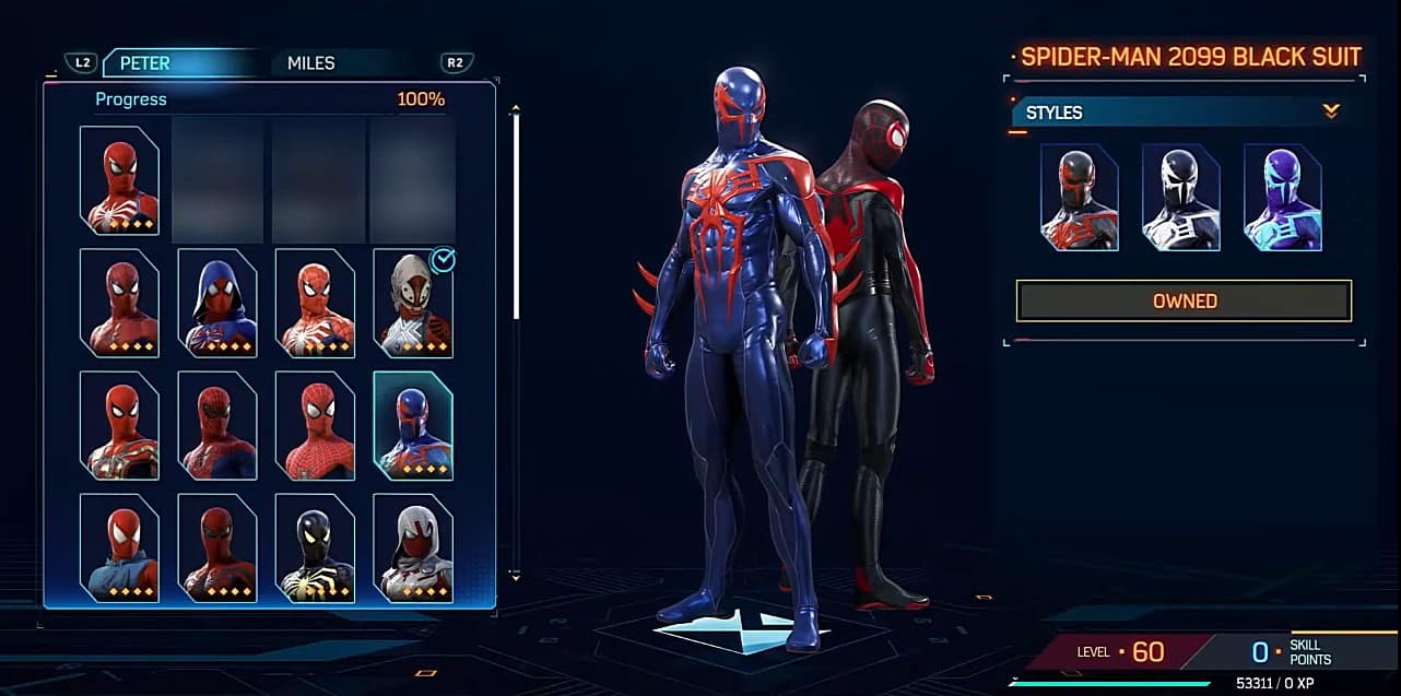 spideman 2099 spiderman 2 Suit
