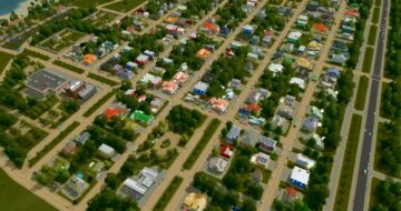 a completed city in cities skylines featuring a couple of milestone unlocks