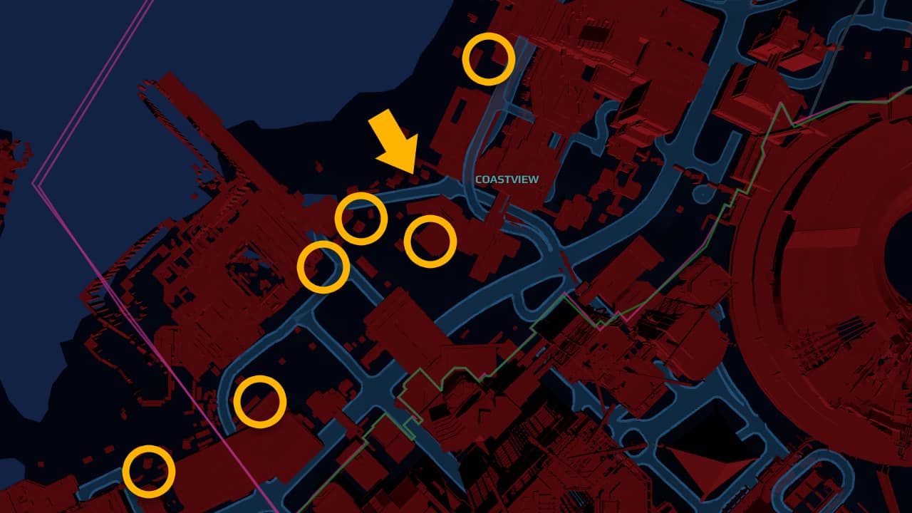 Cyberpunk 2077 XP Farming - Coastview, Pacifica