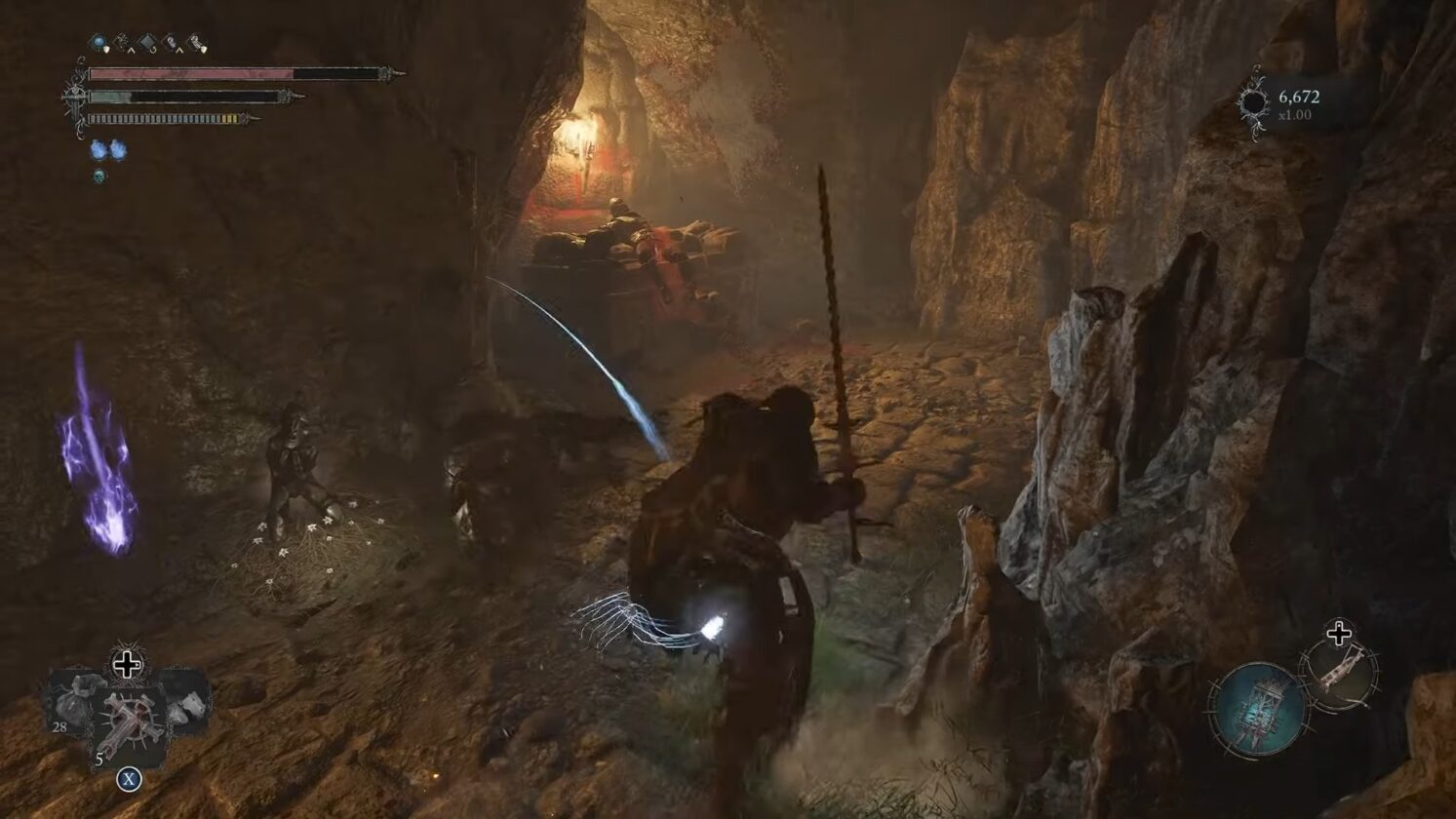 Dead soldier over tomb in Lords of the Fallen