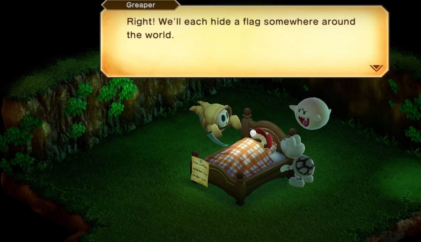 Three Flags for Three Musty Fears in Super Mario RPG