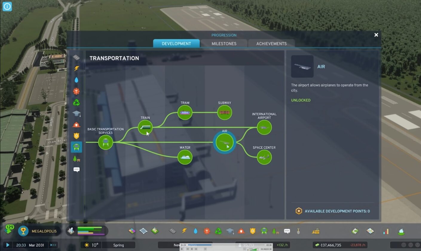Transportation development nodes