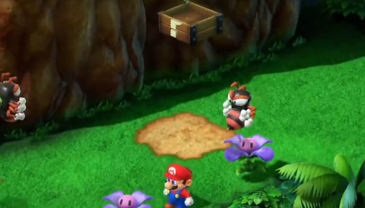 land's end hidden treasure chest location in Super Mario RPG 3