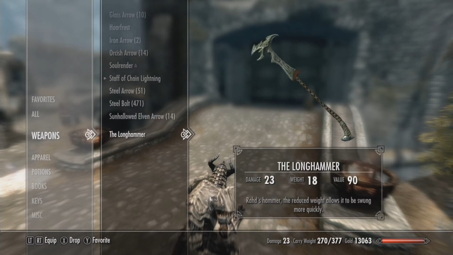 Skyrim long hammer - best early weapon