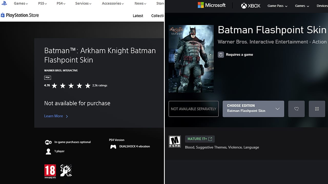 Batman Arkham Knight Flashpoint Skin Unavailable