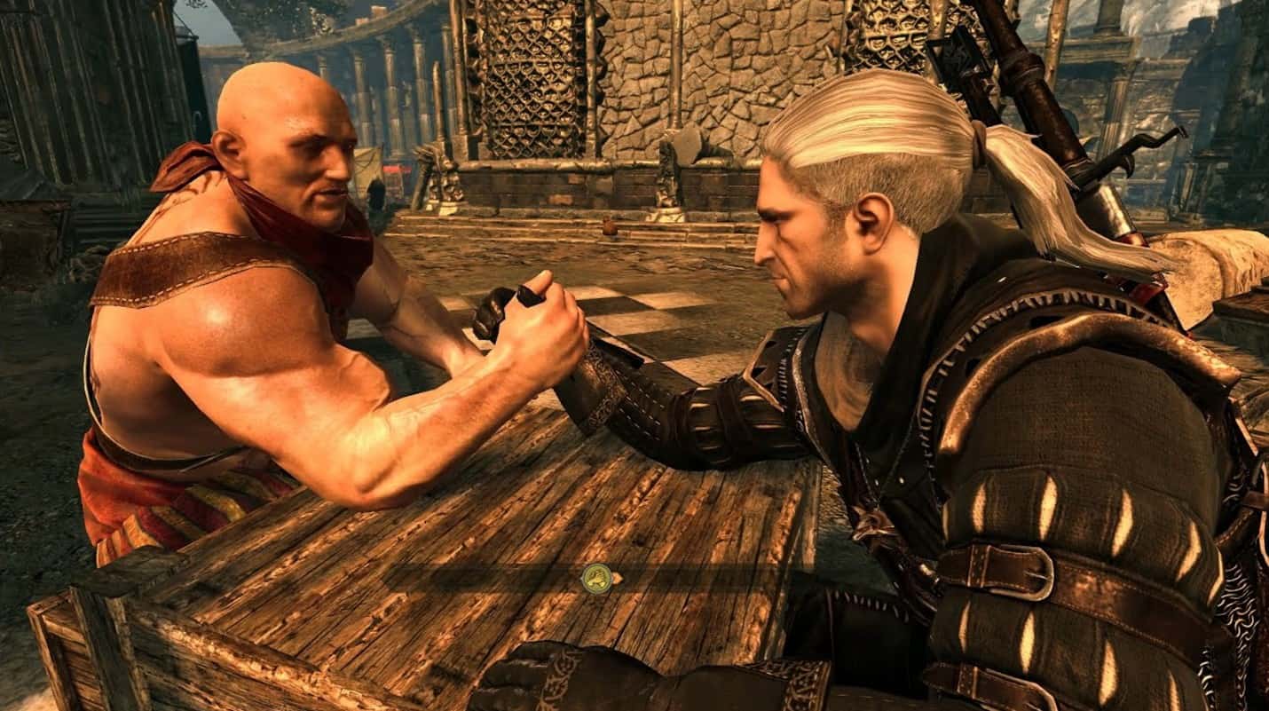 By Brawling and Arm Wrestling in Witcher 2