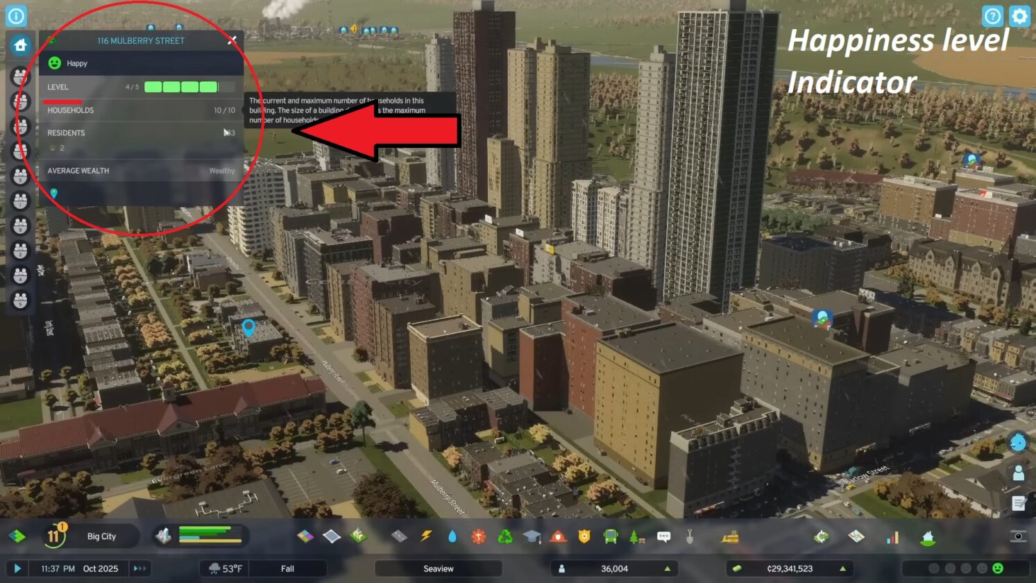 increase happiness by focusing on this meter in Cities Skylines 2