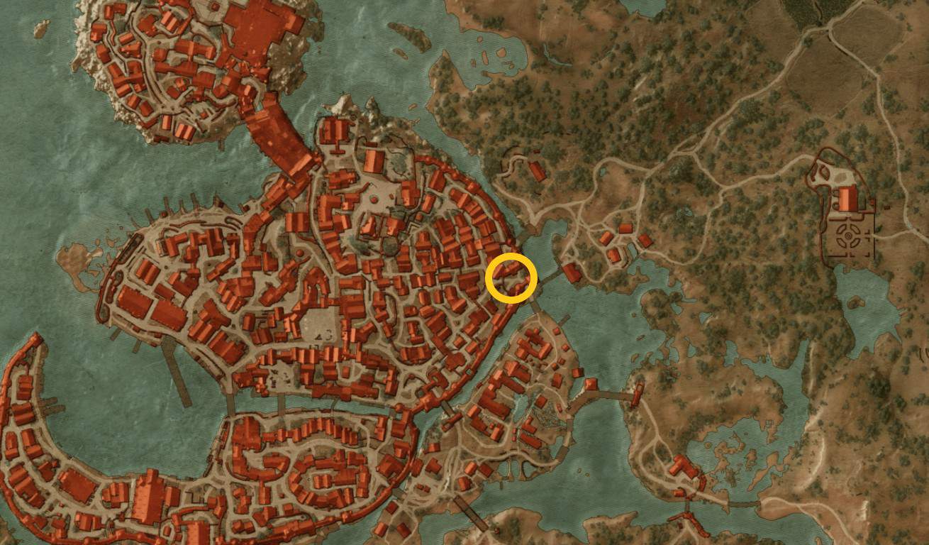 Enhanced Feline Silver Sword diagram location in The Witcher 3