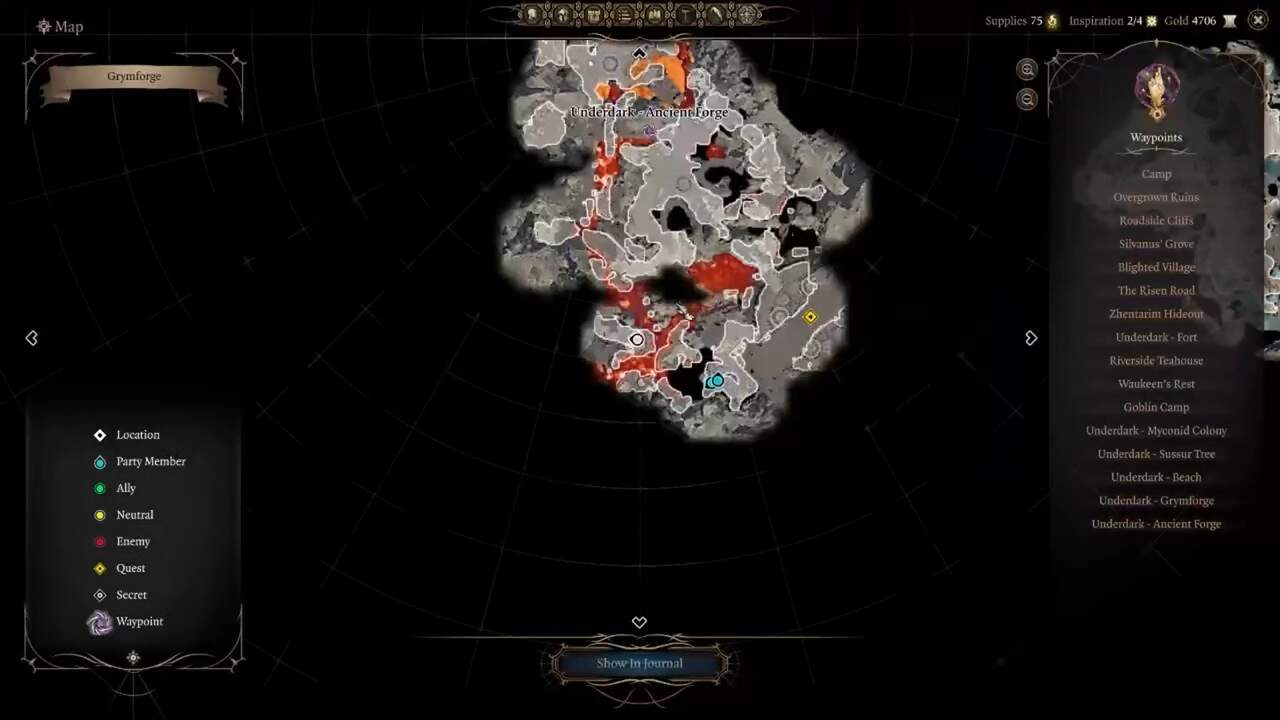 Underdark Ancient Forge map