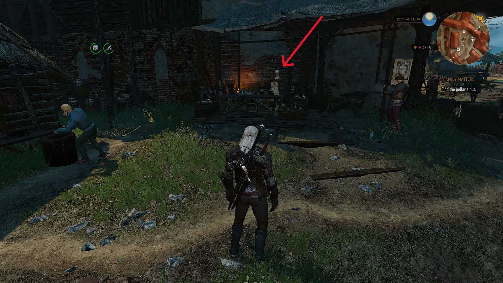 The Witcher 3 Quartermaster at Baron's Castle