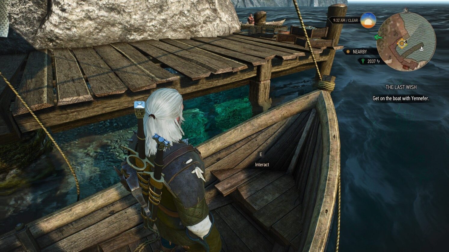 on the boat with yennefer