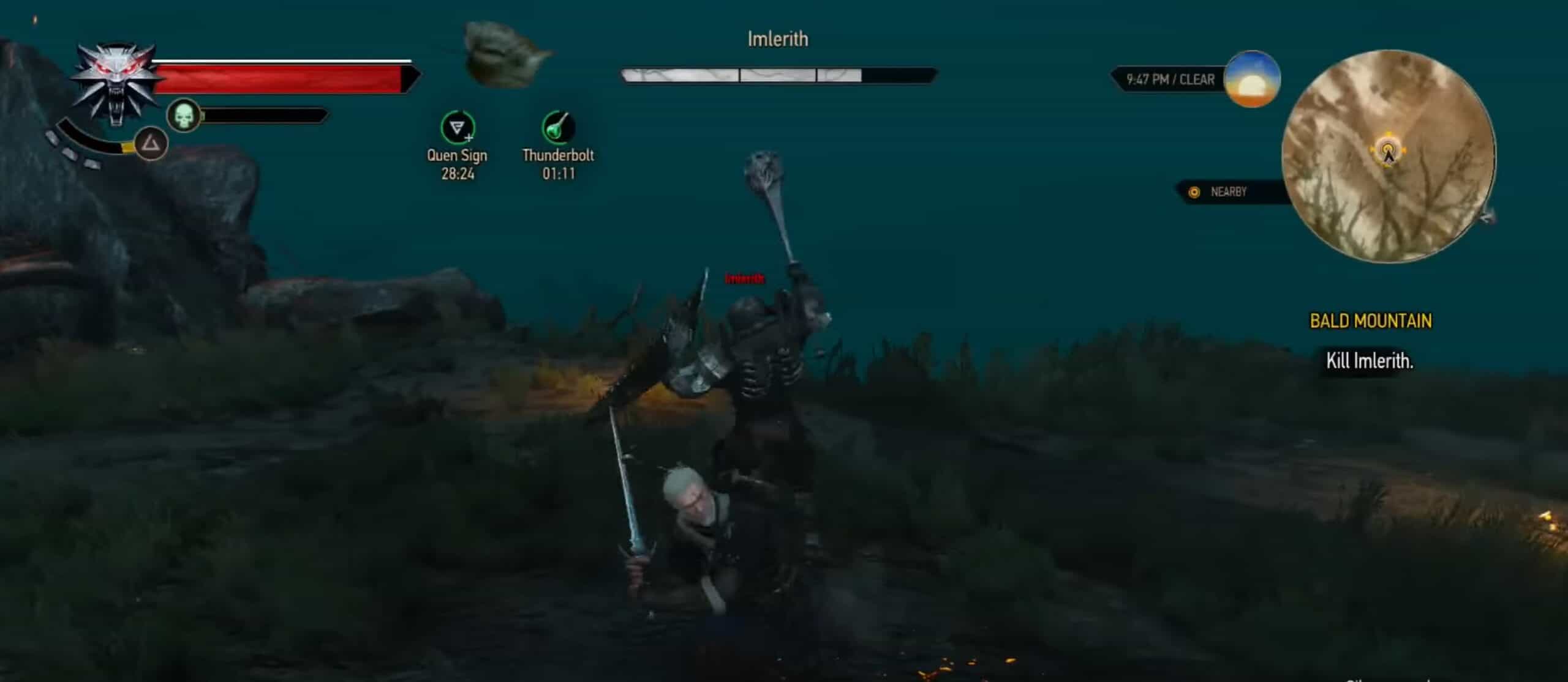 The Witcher 3 Bald Mountain Imleright fight
