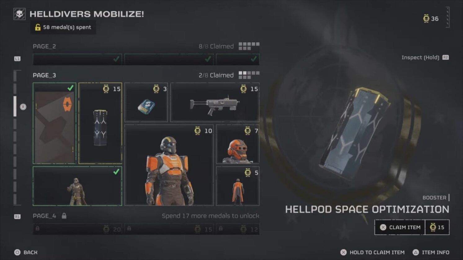Hellpod Space Optimisation Booster in Helldivers 2