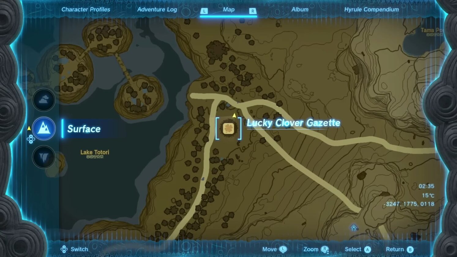 Lucky Clover Gazette location in Zelda TotK
