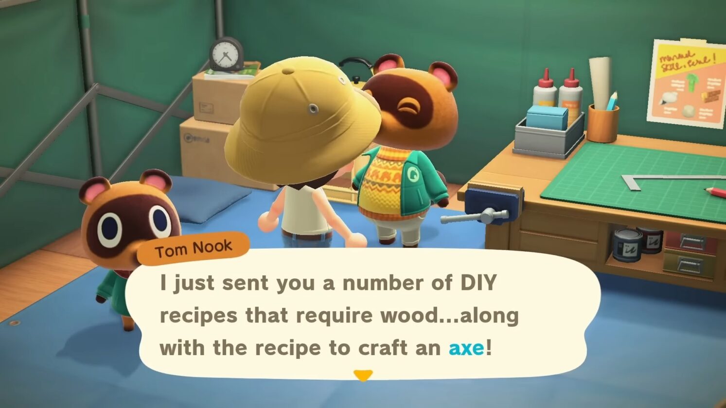 Recipe for Axe in Animal Crossing New Horizons