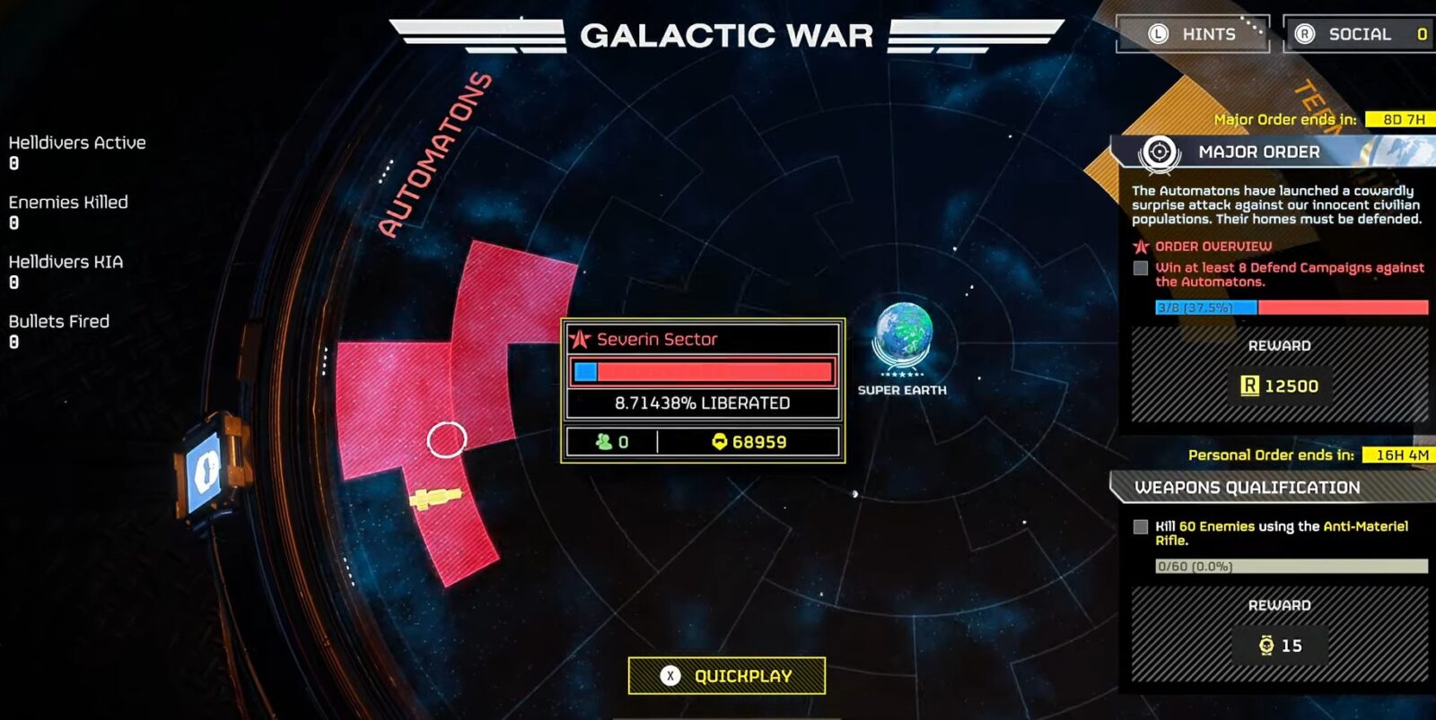 Red Area in Galactic War