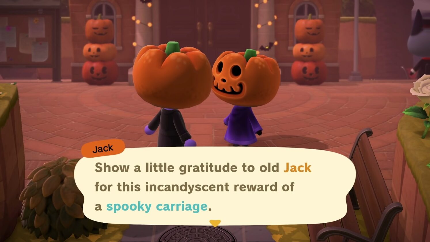 Spooky Carriage Reward in ACNH