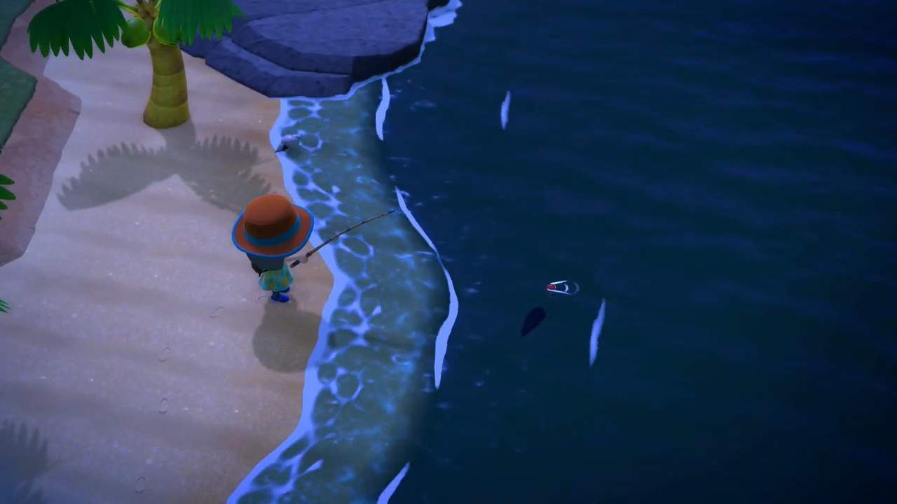 Zebra Turkeyfish shadow in Animal Crossing New Horizons