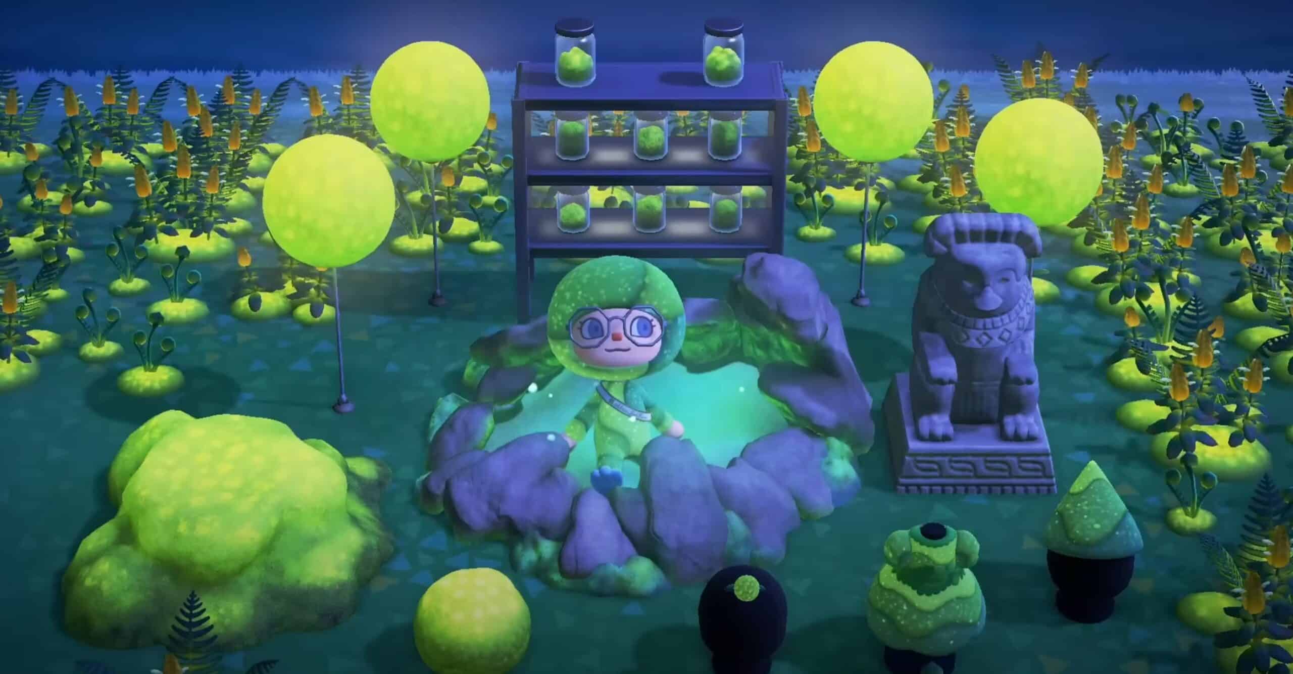 Animal Crossing New Horizons Glowing Moss DIY recipes