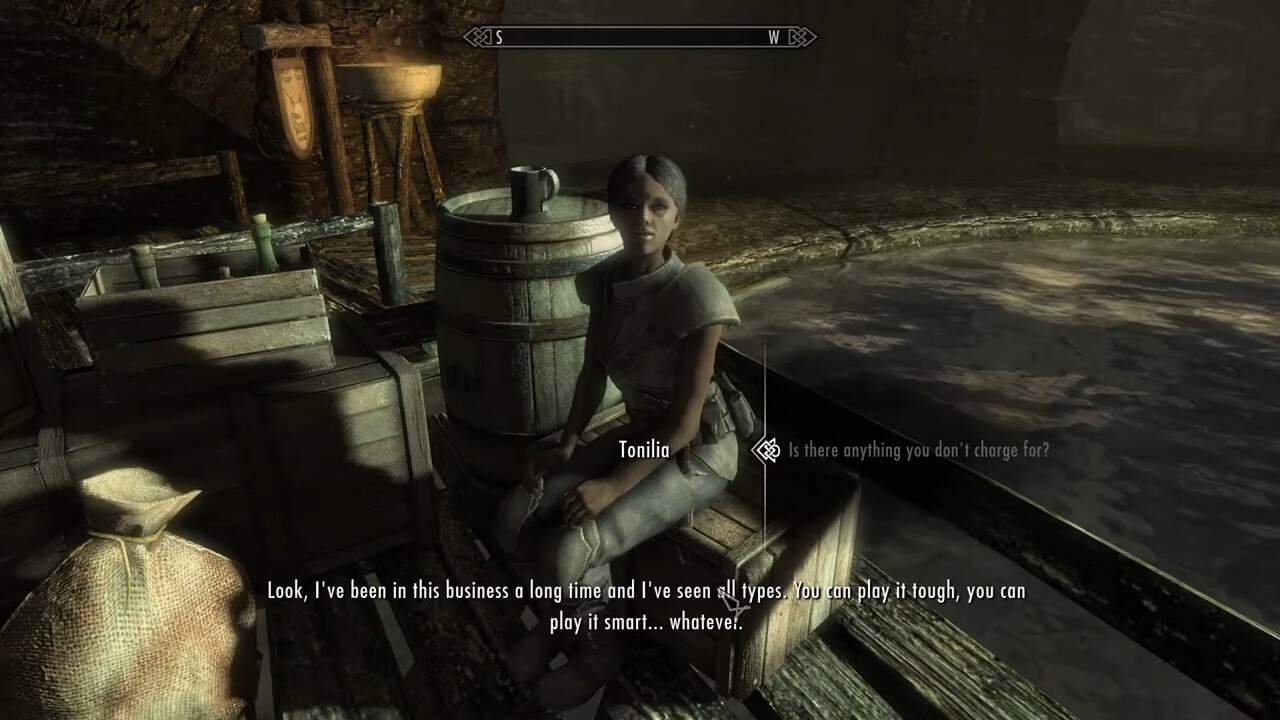 Tonilia gives Thieves Guild Armor in Skyrim