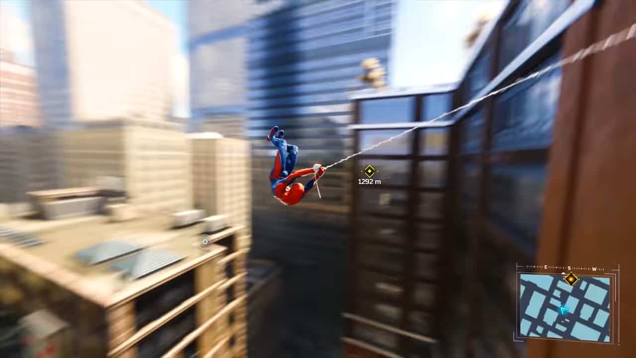 timing the jumps while swinging in Spider-Man