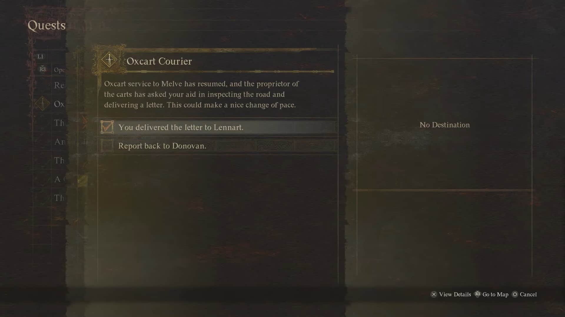 Oxcart Courier quest find Lennart in Dragon's Dogma 2