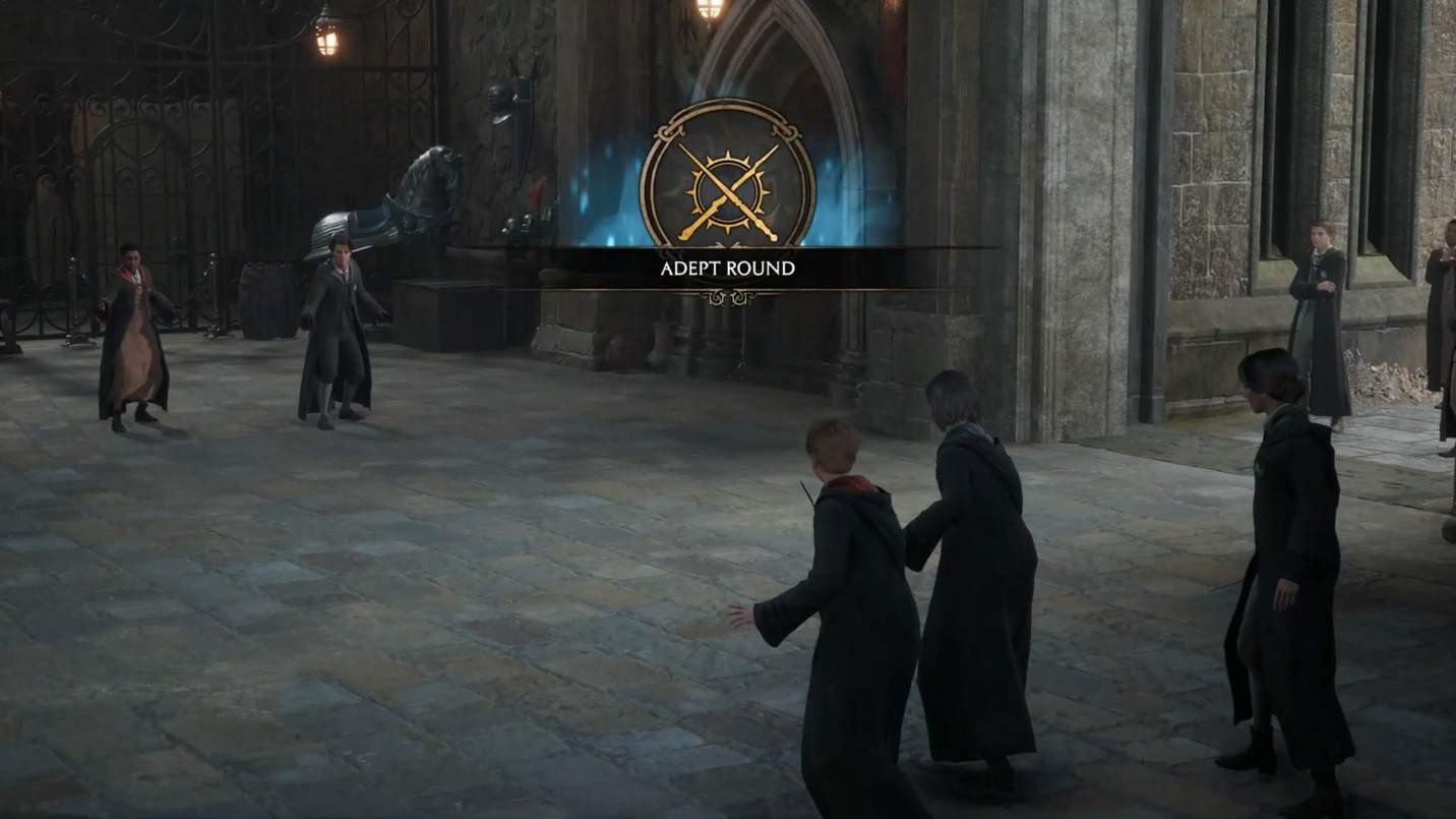 crossed wands dueling round 2 hogwarts legacy