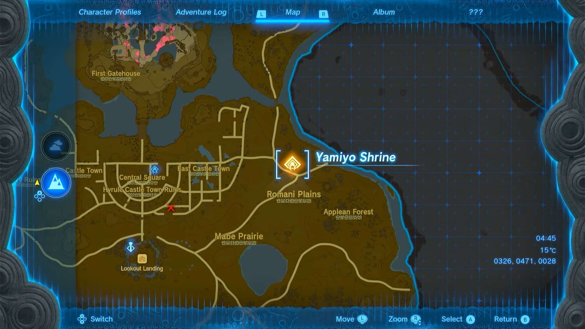 Zelda: TotK Yamiyo Shrine location