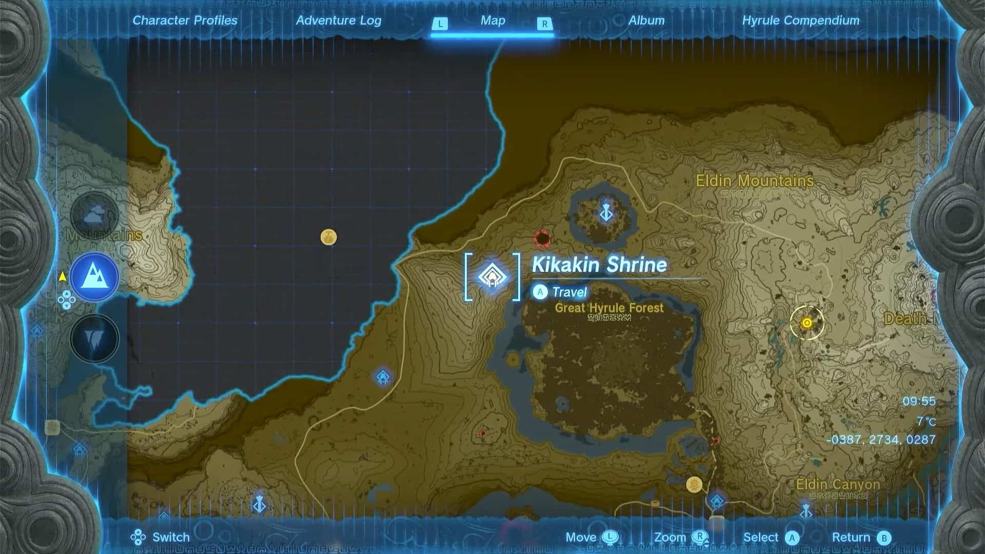 Zelda: TotK Kikakin Shrine location