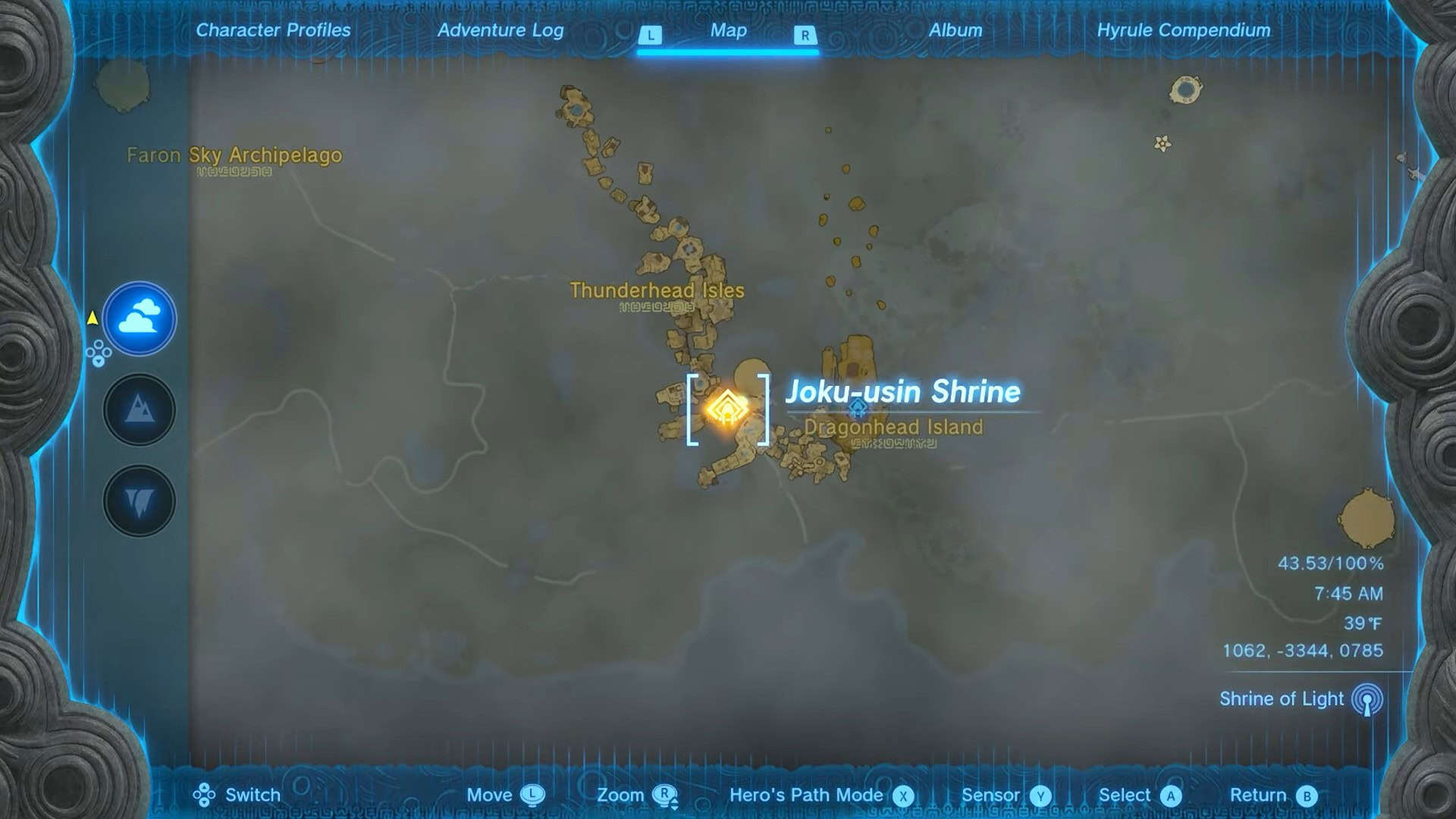 Zelda: TotK Joku-usin shrine location
